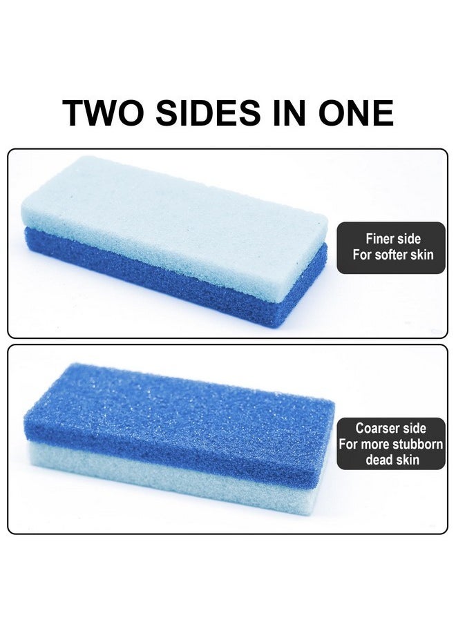lenpestia Foot Pumice Stone 4 Pack Pedicure Stone For Feet Pumice Sponge For Feet Callus Remover And Scrubber Double Sided Pedicure Foot Pumice Stone For Feet And Heels Callus And Dead Skins (Blue)  - Image 3