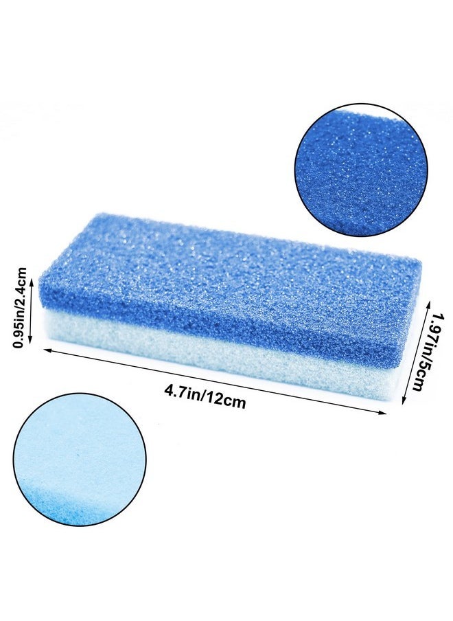 lenpestia Foot Pumice Stone 4 Pack Pedicure Stone For Feet Pumice Sponge For Feet Callus Remover And Scrubber Double Sided Pedicure Foot Pumice Stone For Feet And Heels Callus And Dead Skins (Blue)  - Image 2