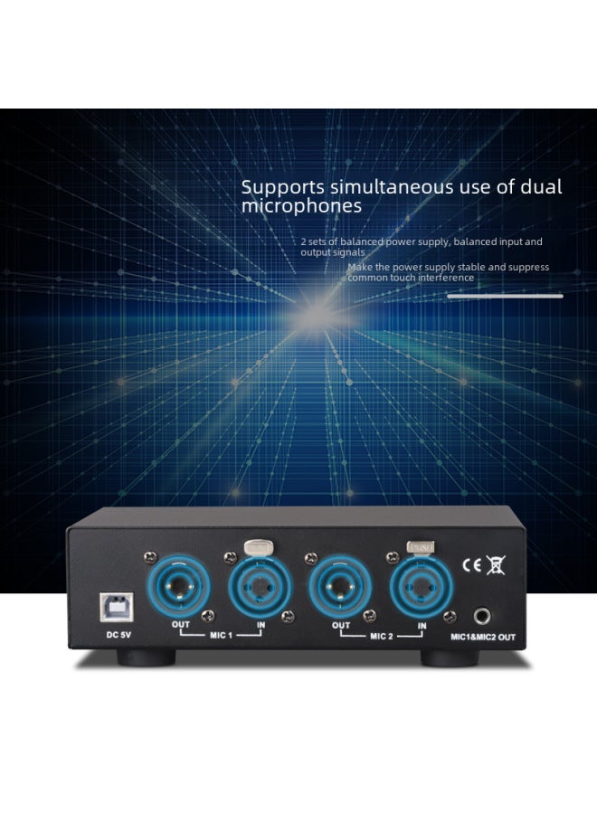 Live Recording Large Diaphragm Dual Capacitor Microphone Available 48v Phantom Power Usb Power Voltage Regulator Noise-free - Image 4