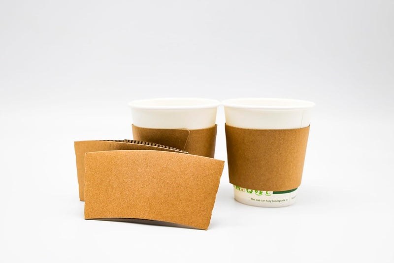 DISPOSABLE GREEN غلاف كوب القهوة لأكواب NEXTGEN، أغطية أكواب القهوة مناسبة لأكواب القهوة ذات الجدار الواحد، تناسب أكواب القهوة بحجم 4 و6 و10 و12 و16 أونصة، عبوة 50 قطعة - Image 2