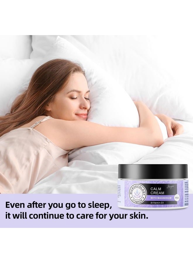 Crogooe Magnesium Body Cream - Moisturizing Lotion Nighttime Magnesium Cream, Hydrating Dry Skin on Body,(Lavender) 4 OZ - Image 4