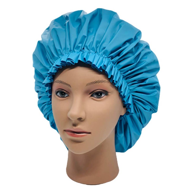 ELEBOX Premium Collection Super Jumbo Shower Cap Blue - Image 4