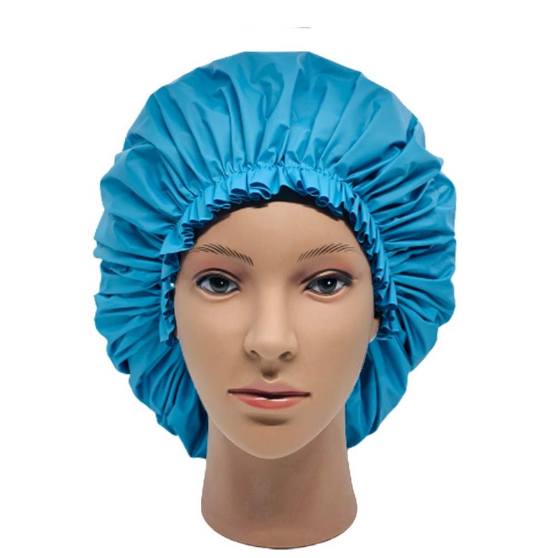 ELEBOX Premium Collection Super Jumbo Shower Cap Blue - Image 3