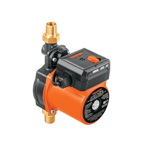 Truper 1/6 HP Pressurizing Pump, Black, Industrial, Plastic, 25 L/min Flow, 9m Max Height - Image 1