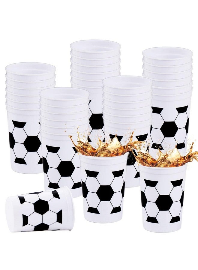 تفكس جيه أكواب بلاستيكية لكرة القدم من Tevxj، 24 قطعة، أكواب بلاستيكية قابلة لإعادة الاستخدام لمشجعي كرة القدم، 12 أونصة، لوازم حفلات قابلة لإعادة الاستخدام، زينة كرة القدم، أكواب شرب بلاستيكية للرياضة، هدايا حفلات أعياد الميلاد - Image 1