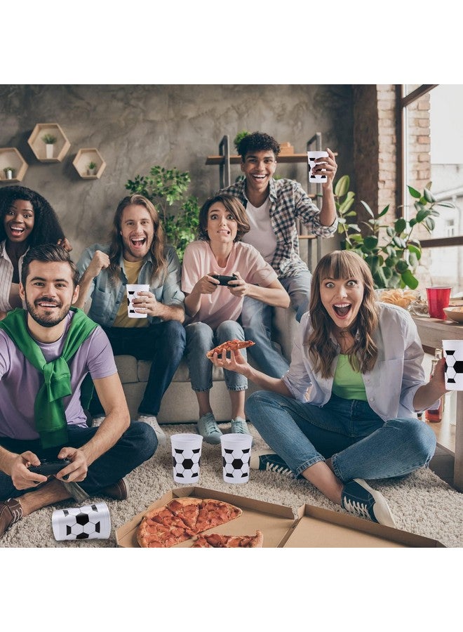 تفكس جيه أكواب بلاستيكية لكرة القدم من Tevxj، 24 قطعة، أكواب بلاستيكية قابلة لإعادة الاستخدام لمشجعي كرة القدم، 12 أونصة، لوازم حفلات قابلة لإعادة الاستخدام، زينة كرة القدم، أكواب شرب بلاستيكية للرياضة، هدايا حفلات أعياد الميلاد - Image 5