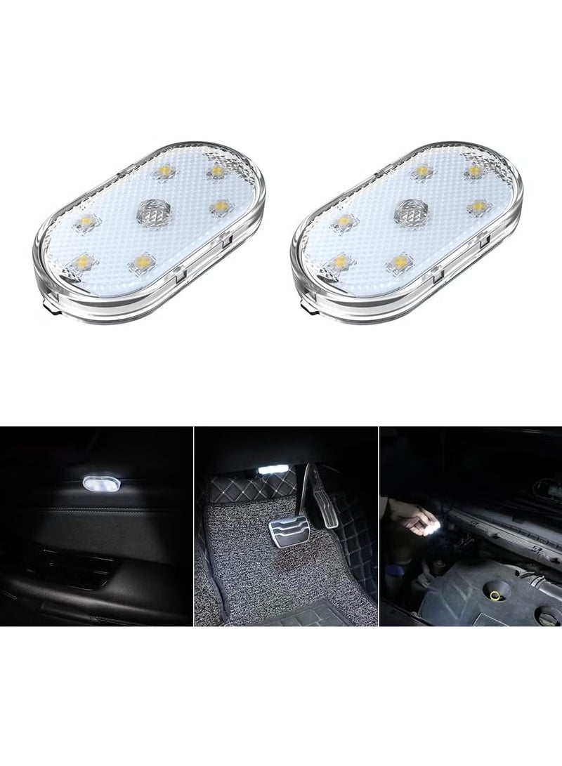 هاي هونور 2 حزمة مصابيح LED السيارة -7 تغيير اللون التحكم باللمس، 6 LED Beads USB القابلة لإعادة الشحن، المحمولة الضوء المحيط الصغير لسيارة داخلية - Image 1