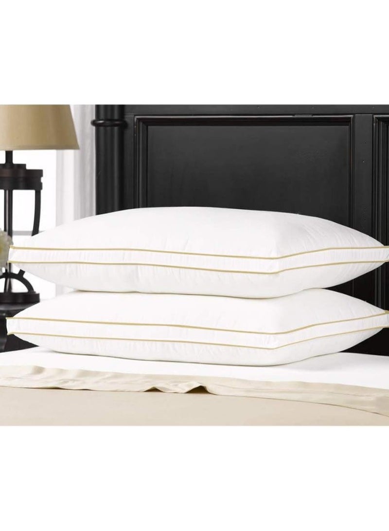 COMFY SET OF 2 FEATHER PILLOW SOFT 48 X 74 CM DOUBLE PIPING RZA22 - Image 4