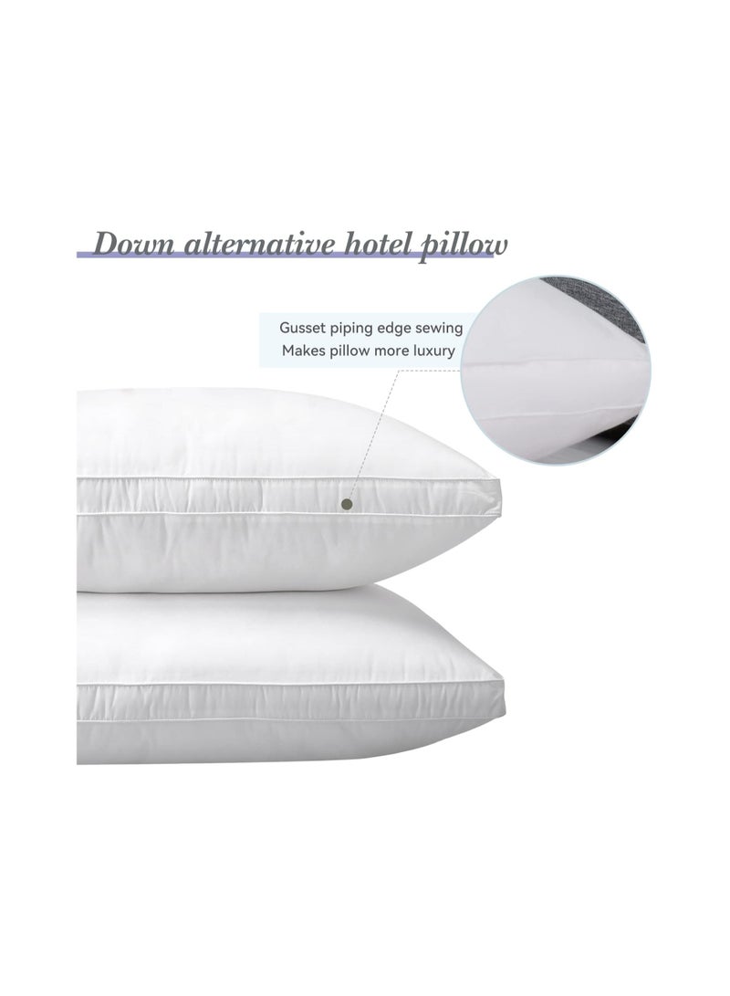 COMFY SET OF 2 FEATHER PILLOW SOFT 48 X 74 CM DOUBLE PIPING RZA22 - Image 3