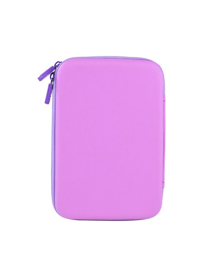 سمايلي كيدوز حافظة أقلام Smily Kiddos ذات حجرة واحدة أنيقة وجذابة وسعة كبيرة من مادة EVA الصلبة وحافظة أقلام منظمة للأطفال في المدارس والبنات والنساء وحقيبة حامل أقلام متعددة الأغراض | Bull Dog Purple - Image 4