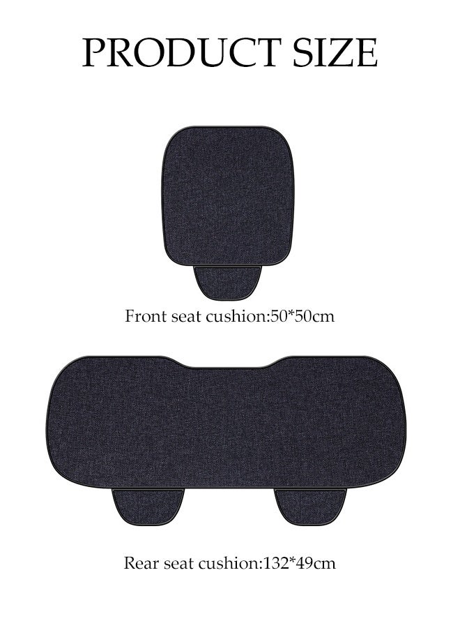 DUNISO 3Pcs Car seat cushion, breathable flax car seat protective cover, with storage bag, anti slip and earthquake resistant, suitable for most models such as SUV, sedan and van - Image 2