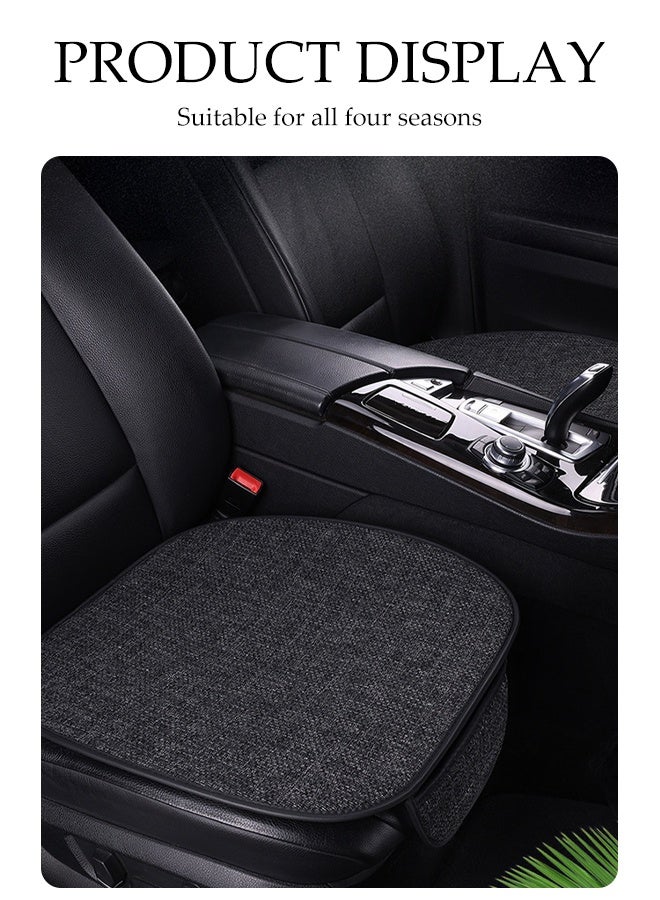 DUNISO 3Pcs Car seat cushion, breathable flax car seat protective cover, with storage bag, anti slip and earthquake resistant, suitable for most models such as SUV, sedan and van - Image 3