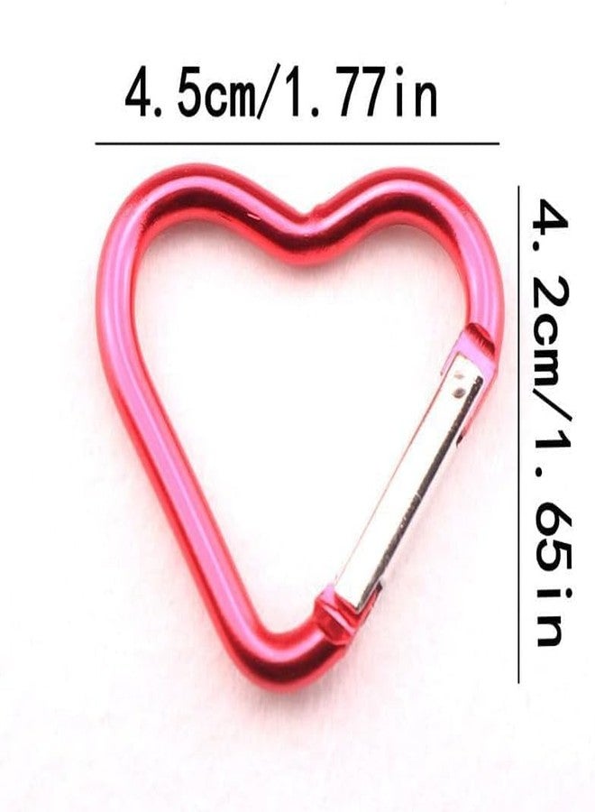Zenarao Pink Carabiner Clip, Heart Shaped Climbing Buckle, Aluminum Alloy Heavy Duty Keyring Hook for Camping Fishing Hiking Traveling Aluminum Key Chain Clip Accessories - Image 5