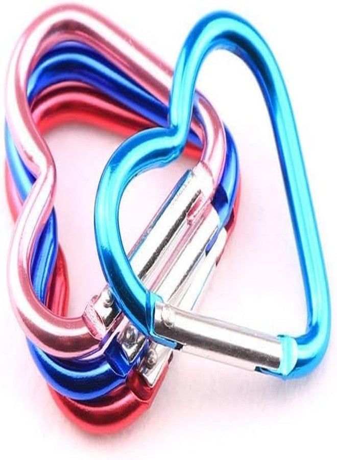 Zenarao Pink Carabiner Clip, Heart Shaped Climbing Buckle, Aluminum Alloy Heavy Duty Keyring Hook for Camping Fishing Hiking Traveling Aluminum Key Chain Clip Accessories - Image 3