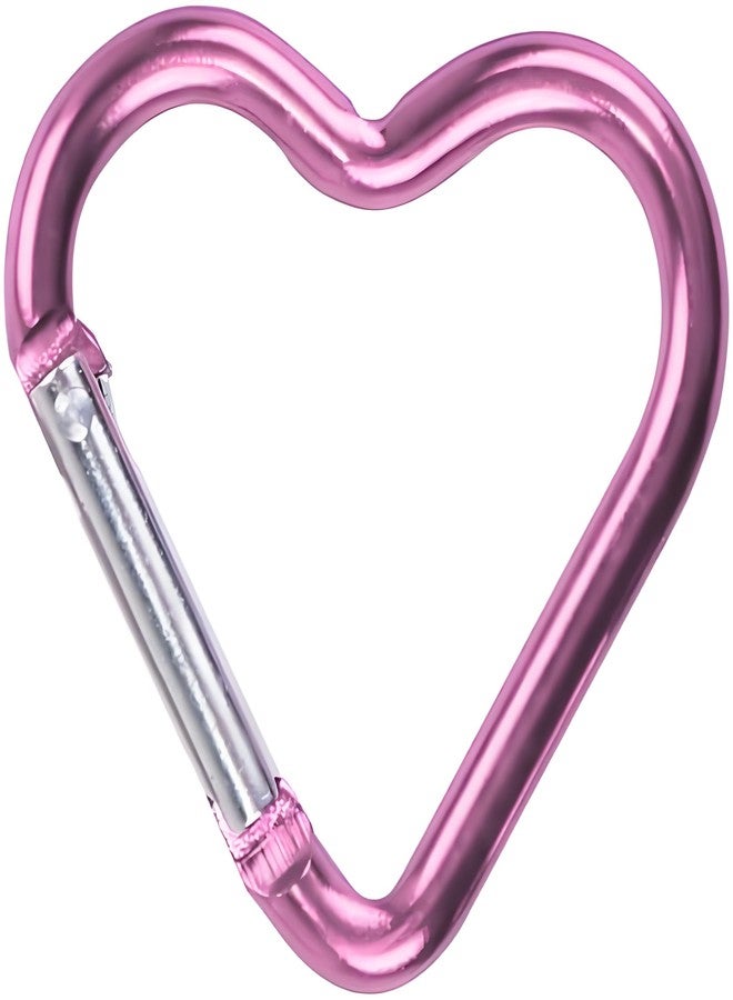 Zenarao Pink Carabiner Clip, Heart Shaped Climbing Buckle, Aluminum Alloy Heavy Duty Keyring Hook for Camping Fishing Hiking Traveling Aluminum Key Chain Clip Accessories - Image 1