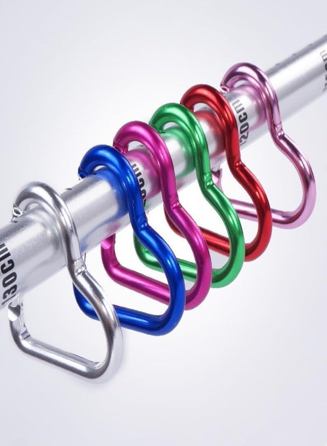 Zenarao Pink Carabiner Clip, Heart Shaped Climbing Buckle, Aluminum Alloy Heavy Duty Keyring Hook for Camping Fishing Hiking Traveling Aluminum Key Chain Clip Accessories - Image 2