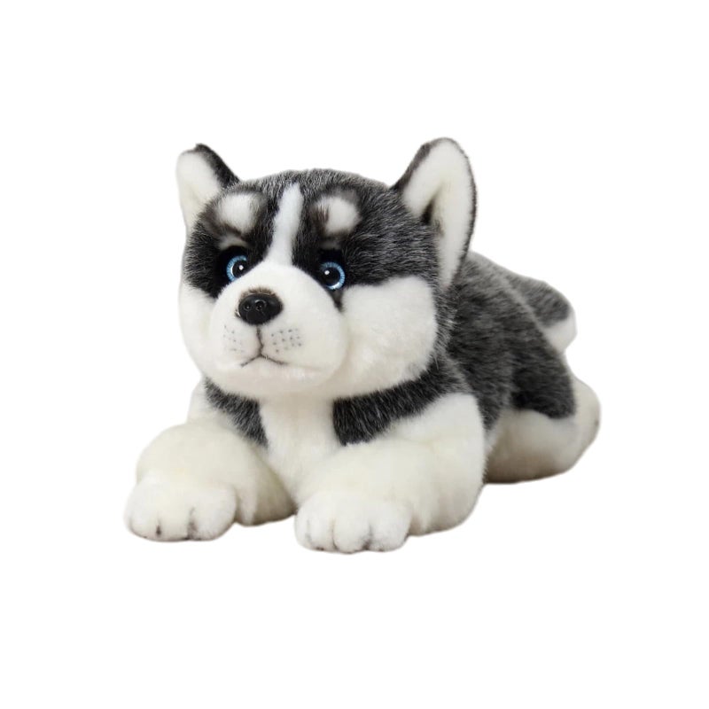 CU-MATE CUMATE 157 Siberian Husky Stuffed Dog Animal SimulationRealistic  Lifelike Soft Handmade Lying Dog Plush Toy Puppy Present Gift for Boys and Girls - Image 2