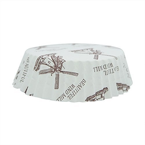 Enlynn Disposable Ruffled Round Shape Non-Stick Paper Baking Cup, Pack of 100 (3.5") - Image 4