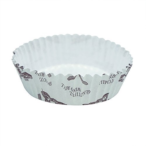 Enlynn Disposable Ruffled Round Shape Non-Stick Paper Baking Cup, Pack of 100 (3.5") - Image 2
