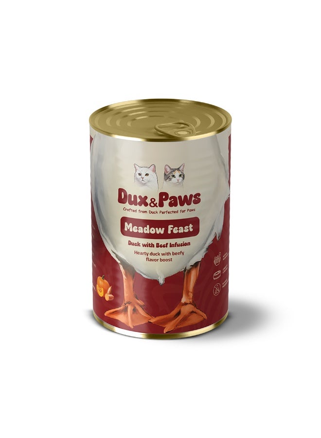 Dux&Paws Meadow Feast Premium Duck Pate Wet Cat Food - 400g | Single Protein, Hypoallergenic & Digestive Support | Rich in Taurine, Pumpkin & Sweet Potato. pets food ,cats food - Image 1