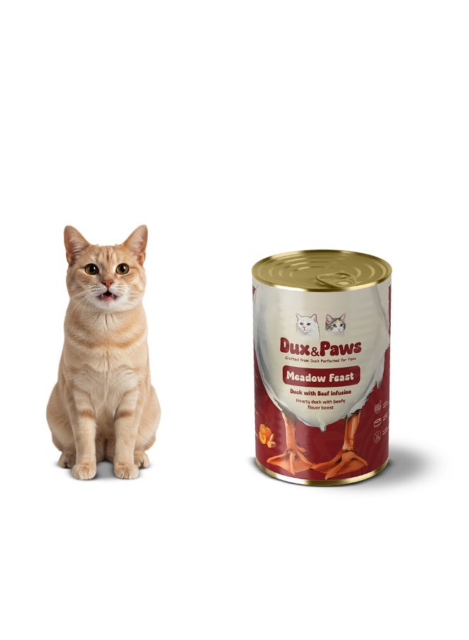 Dux&Paws Meadow Feast Premium Duck Pate Wet Cat Food - 400g | Single Protein, Hypoallergenic & Digestive Support | Rich in Taurine, Pumpkin & Sweet Potato. pets food ,cats food - Image 2