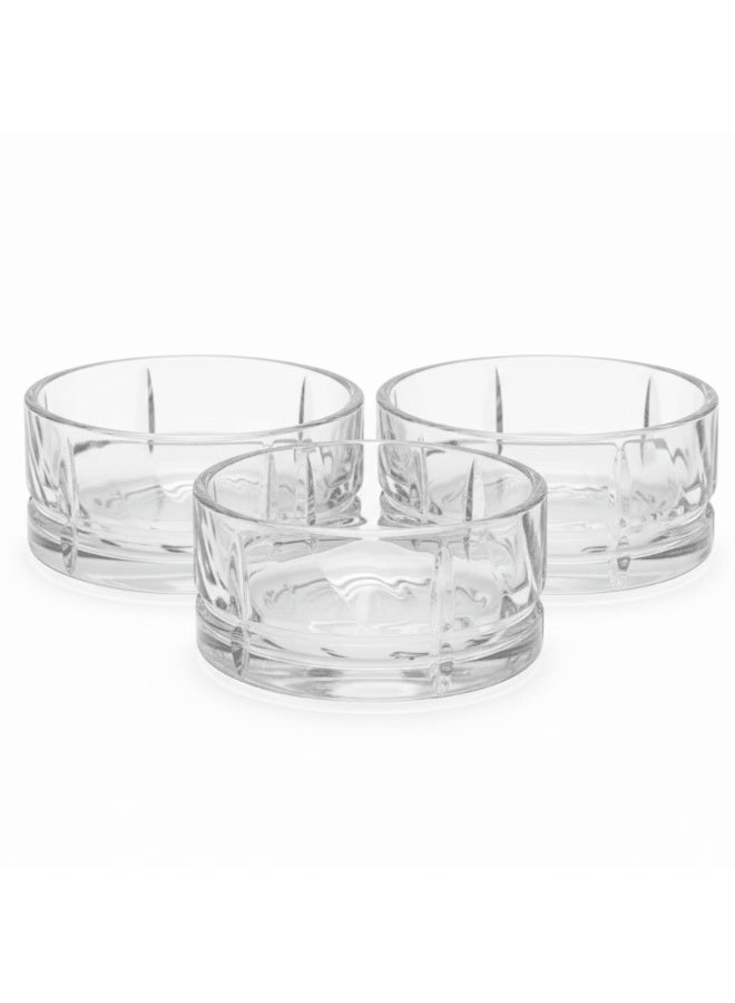 Germax Small Size 100ml Glass Ice Cream Dessert Bowls – Perfect for Kids Portions & Serving – Set of 3 - Image 1