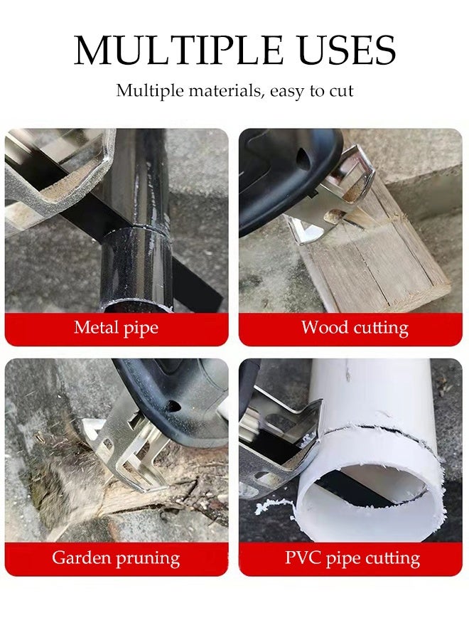 DUNISO Reciprocating Saw Power Tools Cordless Reciprocating Saw Combo Set with Batteries and Charger Handheld Electric Household Cutting Saw for Tree Trimming, Garden, Metal PVC Pipes, Wood Cutting - Image 3