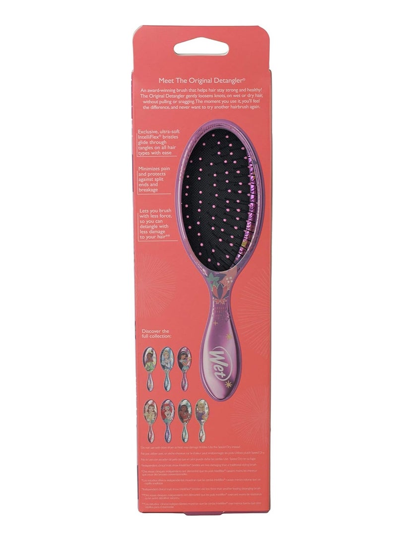 Wet Brush Disney Original Detangler Brush Princess Wholehearted - Jasmine, Dark Purple - All Hair Types - Ultra-Soft IntelliFlex Bristles Glide Through Tangles with Ease - Image 5