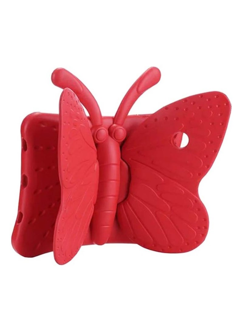 ELTRAZONE Case, Light Weight Shockproof EVA Foam Protective Tablet Stand Cover Holder for Apple iPad Air/Air 2 iPad 9.7 2017/2018 - Cute Butterfly, Red - Image 3