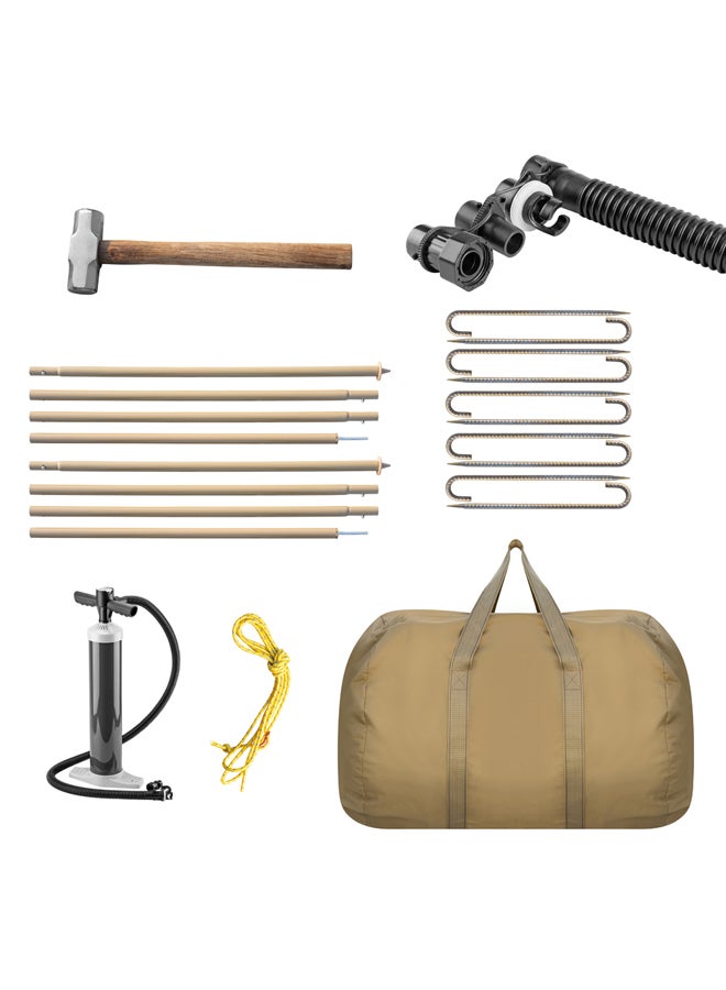 السنيدي خيمة رحلات هوائية قماش قطني,خيمة نفخ بالهواء, مقاس 300*300*220 سم - Image 4