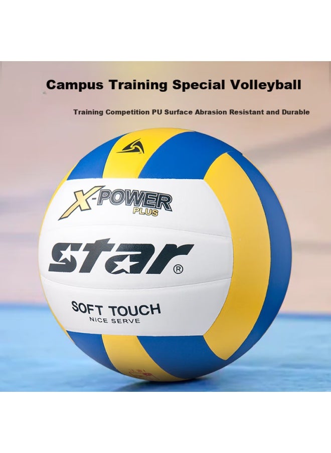 Star Star Volleyball Vb5055c-33 Standard Hard Volleyball For Youth And Adults In School Training Matches, Blue Yellow White, Size 5  - Image 1