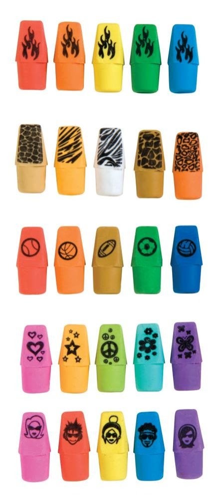 Geddes Raymond Geddes Wacky Cap Pencil Erasers (Pack of 900) - Image 2