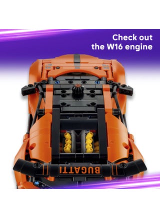 ليغو Technic السيارة الفائقة Bugatti Chiron Pur Sport، لعبة سيارة سباق للأطفال بعمر ٩ سنوات وأكثر (٧٧١ قطعة)‏ 42222 - view 5