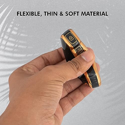 SHOPOFLUX TPU Key Cover Compatible with Kia Seltos 2024 2023 Facelift HTX | Carens Clavis X Line | Sonet Facelift 4 Button Smart Key (Black) - Image 4