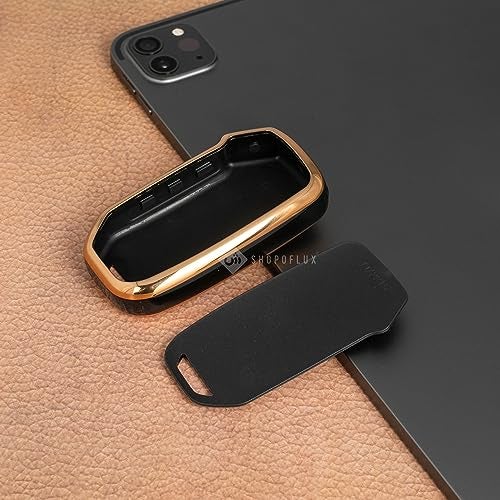 SHOPOFLUX TPU Key Cover Compatible with Kia Seltos 2024 2023 Facelift HTX | Carens Clavis X Line | Sonet Facelift 4 Button Smart Key (Black) - Image 5