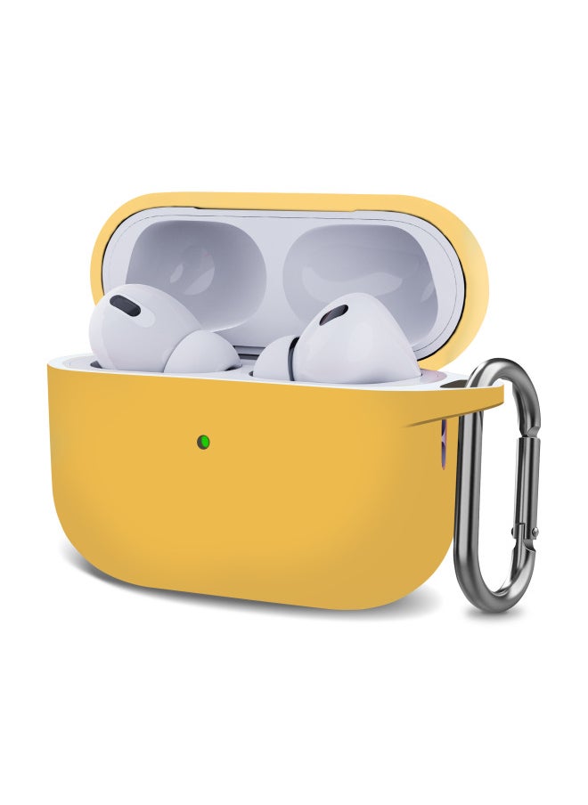 Generic - Silicone Protective Case For Apple Airpods Pro2 Bluetooth Earphones Compatible With C Port 2022 2023 Models Universal Style-Color:Yellow-Applicable Model:airpods Pro 2 - Image 1