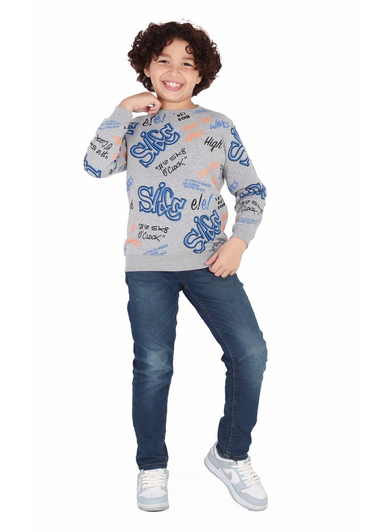 تشويس سويتشيرت شتوي O Clock للأطفال – خامة ميلتون الفاخرة لدفء وراحة لا مثيل لها كود 176 - Image 1