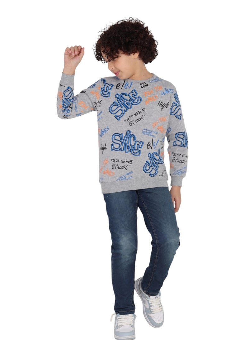 تشويس سويتشيرت شتوي O Clock للأطفال – خامة ميلتون الفاخرة لدفء وراحة لا مثيل لها كود 176 - Image 3