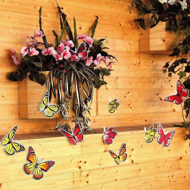 comfrt 60 Pieces Big Tree Bulletin Board Set with Leaves and Butterflies, Woodland Whimsy Decor 70 x 55 Inch with 180 Pieces Removable Glue Point Dots for Classroom Decoration (Red and Yellow Leaves) - Image 5