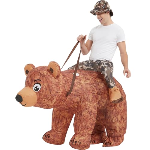 One Casa Bear Inflatable Costume Riding Bear Air Blow up Funny Fancy Dress Party Halloween Costume for Adult - Image 5