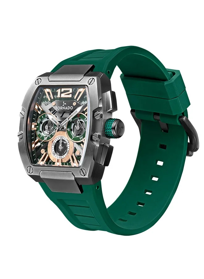 تورنيدو XENITH Men's Silicone Multi Function Watch T23105-XSHH - 43x54 mm