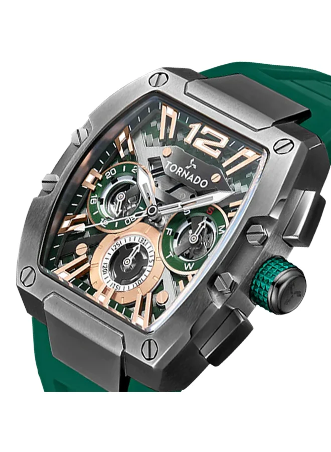 TORNADO Men's Silicone Multi Function Watch T23105-XSHH - 43x54 mm
