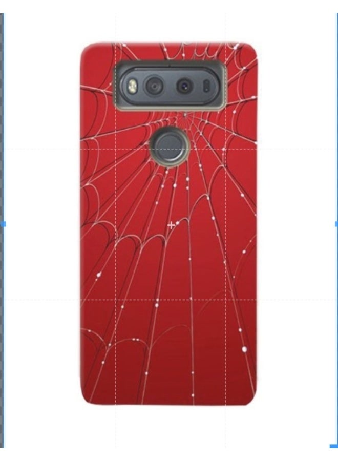 Thermoplastic Polyurethane Spider Web Pattern Case Cover For LG V20 Red