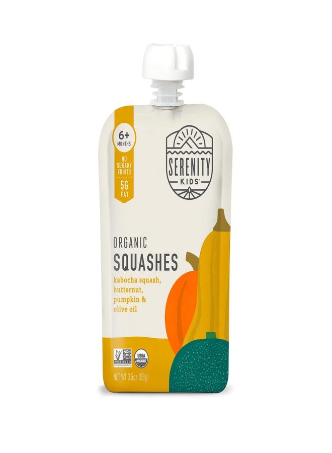 Serenity Kids 6+ Months USDA Organic Veggie Puree Baby Food Pouches | No Sugary Fruits or Added Sugar | Allergen Free | 3.5 Ounce BPA-Free Pouch | Squashes | 1 Count - Image 1