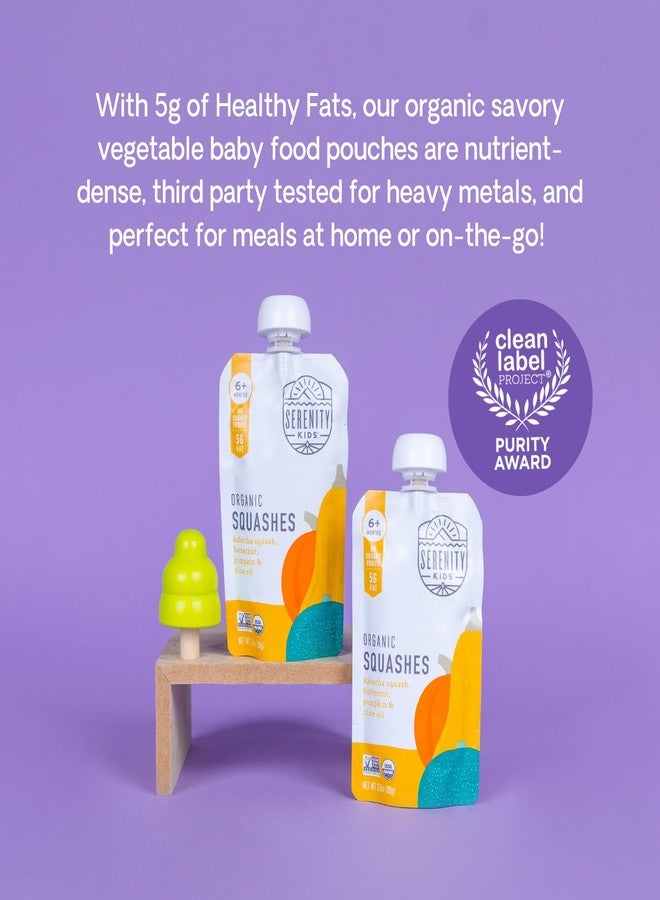 Serenity Kids 6+ Months USDA Organic Veggie Puree Baby Food Pouches | No Sugary Fruits or Added Sugar | Allergen Free | 3.5 Ounce BPA-Free Pouch | Squashes | 1 Count - Image 3