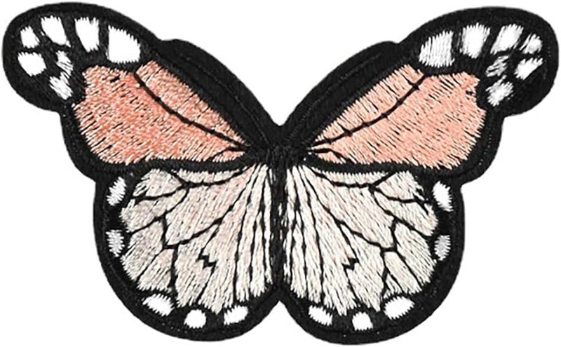 فراشات حمراء زاهية لاصقة من الحديد 10 قطع تطريز تطبيق على الملابس والسترات والجينز - Image 4