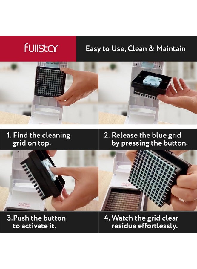 فل ستار مفرمة خضراوات وقطاعة ماندولين من فولستار للمطبخ - مفرمة طعام مع حاوية، مبشرة جبن، أدوات منزلية وأدوات مطبخ (مقاس XL - 9 في 1) - Image 3