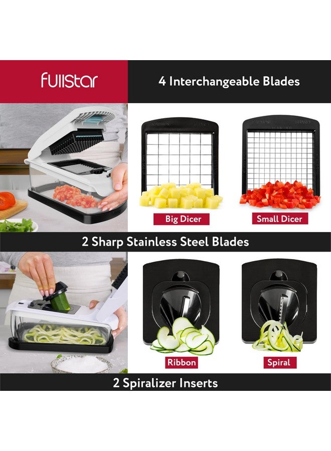 فل ستار مفرمة خضراوات وقطاعة ماندولين من فولستار للمطبخ - مفرمة طعام مع حاوية، مبشرة جبن، أدوات منزلية وأدوات مطبخ (مقاس XL - 9 في 1) - Image 4