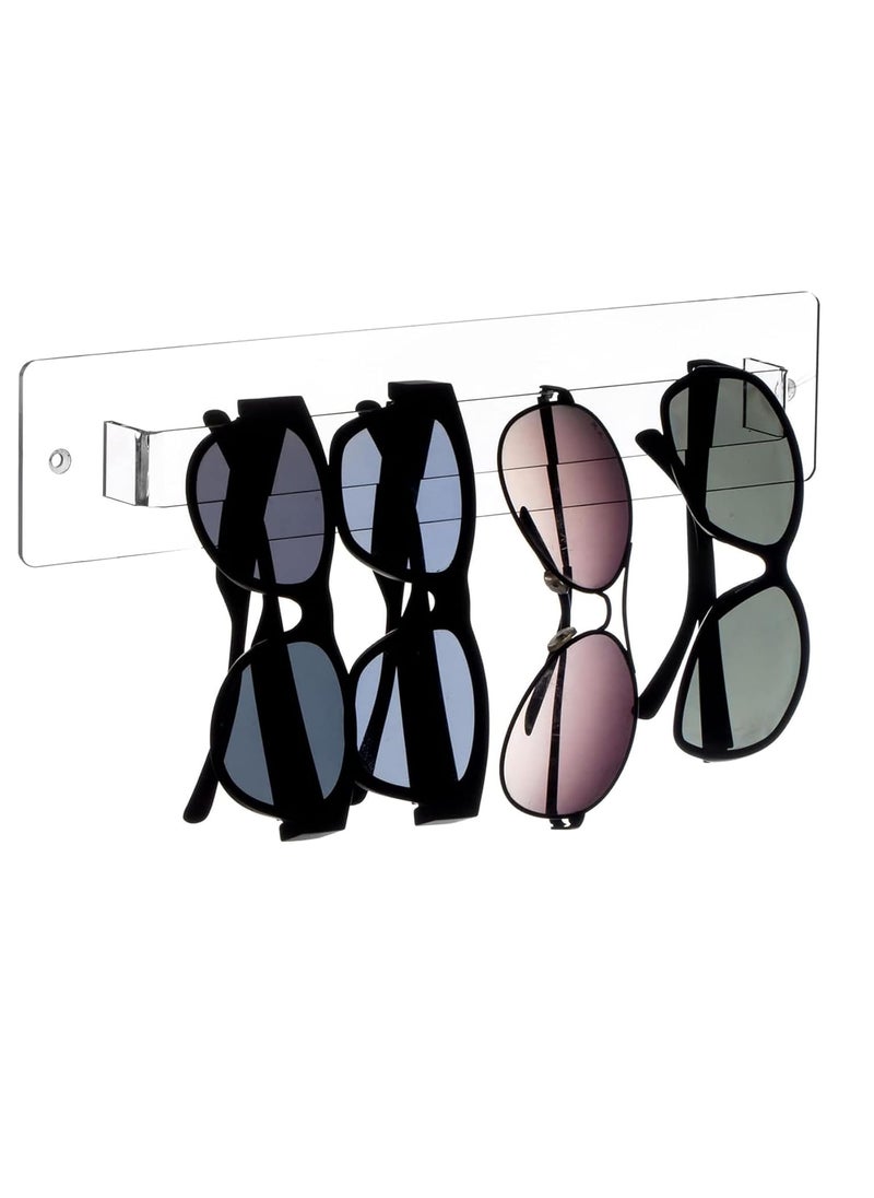 PARIKSHIT SUBLIMATION WITH DEVICE OF PS Parikshit Sublimation Acrylic Sunglasses Wall Mounted Holder Organizer goggles Eyeglasses Display Hanger Rack Stand for Shop Home Wall singal hole pack of 1pc  - Image 1