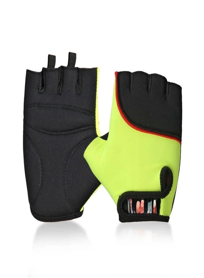 STYLERA Gym Workout Weight Lifting Gloves for Men & Women Support for Training, Exercise Gym & Fitness Gloves (Green, Black, Pack of 1 Pair) - Image 2